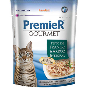 Sachê Premier Pet Gourmet Frango Gatos Adultos - 70g
